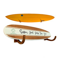 Support mural en bois durable pour planches de surf, snowboard, longboard et wakeboard – Présentoir de rangement pour planches de surf