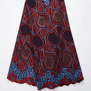 Encaje Africano Premium para Tela de Voile, Bordado Aso Ebi, Vestido de Novia, Kaftán, Bolso, Transpirable, Ecológico, 100% - Product Image 1