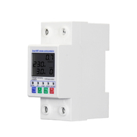 Interrupteur intelligent WiFi pour maison connectée, disjoncteur de surtension/sous-tension, circuit 63A, protection contre les surtensions, plastique