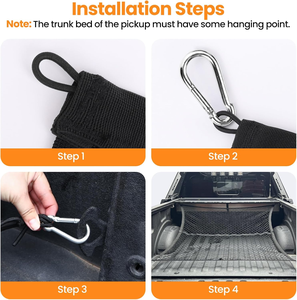 Red elástica de PP para caja de camioneta, organizador de malla extensible para cargas ligeras diarias - Product Image 5