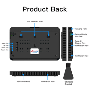 <span class=keywords><strong>New</strong></span> treo tường Màn hình LED hiển thị kỹ thuật số Nhiệt kế ẩm kế nhiệt độ độ ẩm <span class=keywords><strong>Meter</strong></span> với đồng hồ báo thức USB - Product Image 4