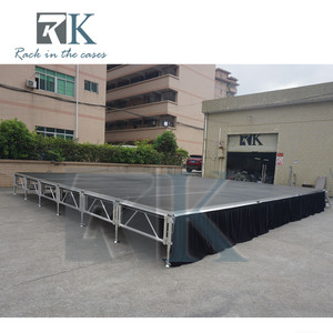เวทีอลูมิเนียมแบบพกพา ปรับระดับความสูงได้ สำหรับงานแสดงคอนเสิร์ตกลางแจ้ง งานแต่งงาน และการแสดงต่างๆ - Product Image 2