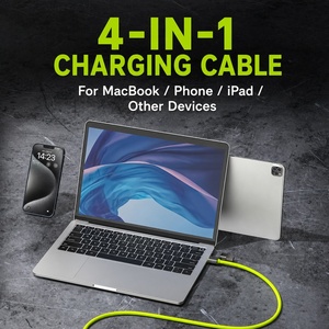 240W 4 In 1 Multi Connector Fast Charging <b>Cable</b> For <b>USB</b> A <b>USB</b> <b>C</b> LN 2M 1M - Product Image 4