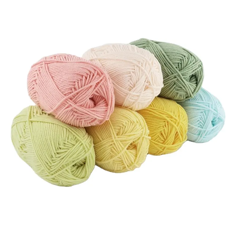 High Quality Thick Cotton Crochet Yarn diy Milk Cotton Yarn for Blended Hand Knitting Yarn