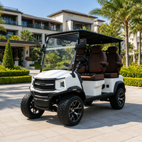 Voiturette de golf électrique Elite Edition 4 places avec peinture de carrosserie personnalisée et compartiment de rangement supplémentaire intégré