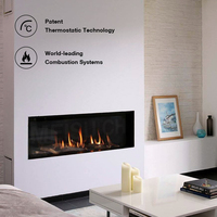 MEISU.CH Poêle à gaz encastrable intérieur/extérieur de 48 pouces avec ventilateur et prise d'air, homologué CSA, pour chauffage par combustion de gaz
