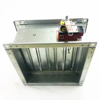 Amortisseur de fumée motorisé rectangulaire en acier galvanisé, conduit électrique, contrôle du volume d'air pour la ventilation CVC