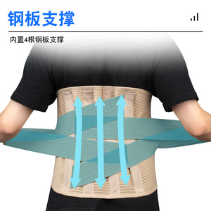 Cinturón de Soporte Lumbar Haobang Medical de 34 cm de Ancho con Placa de Acero para Fijación de Discos Lumbares y Alivio del Dolor de Espalda - Product Image 1