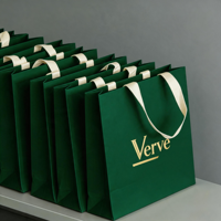 Tas Tote Kustom Ramah Lingkungan Mewah 230gsm dari Karton Putih untuk Kemasan Parfum dan Sepatu