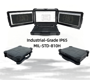 แล็ปท็อปแบบพกพาขนาด 15.6 นิ้ว หน้าจอสามจอ ทนทานสูงสุด รองรับ Core I7/i9 มาตรฐาน IP65 ระบบปฏิบัติการ Win10/Win11 แรม 32GB ความจุ 512GB SSD รองรับการเพิ่มความจุได้สูงสุด 8TB เหมาะสำหรับใช้งานกลางแจ้ง - Product Image 5