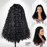 Perruque en cheveux humains bouclés de 18 pouces, sans colle, perruque frontale en dentelle 13x4, perruques en dentelle naturelles pour femmes