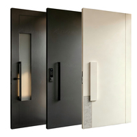 Porte d'entrée blindée pivotante en aluminium moulé, design classique moderne, pour la sécurité résidentielle