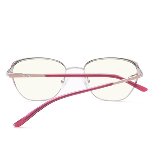 Lunettes anti-lumière bleue Grey Jack pour femmes, lunettes de vue rectangulaires à monture intégrale en métal, tendance, 5113 - Product Image 2