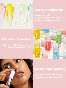 Huile à lèvres parfumée aux fruits sous marque privée, brillance intense, effet verre, teinte hydratante, <span class=keywords><strong>gloss</strong></span> à lèvres personnalisable, vente en gros - Product Image 3