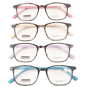 Fashion plastic women anti blue light block eyewear Large optical Reading Glasses frames