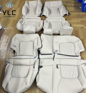Fundas <span class=keywords><strong>de</strong></span> Asiento Personalizadas para Accesorios <span class=keywords><strong>de</strong></span> Auto, <span class=keywords><strong>3</strong></span> <span class=keywords><strong>Filas</strong></span>, 7 <span class=keywords><strong>Asientos</strong></span>, Cuero Genuino <span class=keywords><strong>de</strong></span> Lujo, Parte Central para Toyota LC200 LC300 Land Cruiser - Product Image 1