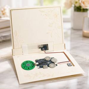 Módulo de tarjeta de felicitación <span class=keywords><strong>MP3</strong></span> descargable para <span class=keywords><strong>PC</strong></span>, chip de sonido con interruptor deslizante para tarjetas de invitación musicales, regalos electrónicos DIY - Product Image 5