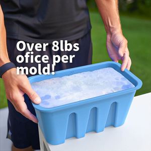 Molde de silicona reutilizable para cubos de hielo grandes, extra grandes, de fácil desmolde y personalizado. - Product Image 2