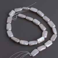 Perles d'eau douce cultivées blanches en vrac, formes baroques de pomme de terre, 9-10x16-17mm, véritables perles pour la fabrication de bijoux, vente en gros