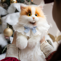 Sac à dos en peluche chat calico jaune clair, simulation mignonne, jouet en peluche pour cadeau d'anniversaire, directement de l'usine DUPAN