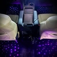 Tapis de sol de voiture universels à fibres optiques LED Starlight, 7 couleurs, imperméables, antidérapants, classés IP68, avec télécommande et variateur d'intensité