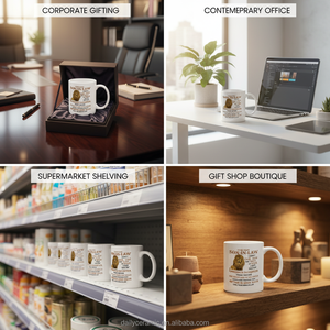 Mug à café en céramique blanche personnalisé, cadeau pour le gendre, imprimé lion, cadeau pour la belle-mère, tasse en porcelaine de 11 oz - Product Image 4