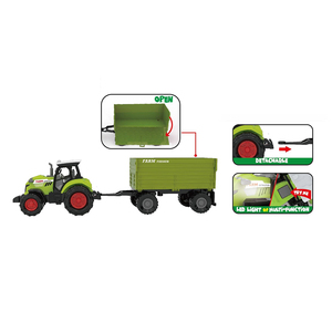 <span class=keywords><strong>Tracteur</strong></span> agricole de Simulation pour enfants à échelle 1/32, jeu de bricolage, voiture jouet, toboggan avec lumières - Product Image 1