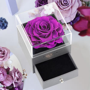 Acrylique Enternal Rose Forever Roses Box Preseved Rose Box Gift Box Pour Noël Valentine Gift - Product Image 3