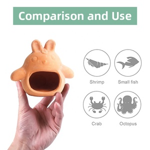 Rote Terrakotta-Frosch form Aquarium Fischzucht höhle Garnelen zucht Tierheim Aquarium Pleco Höhlen zucht - Product Image 5