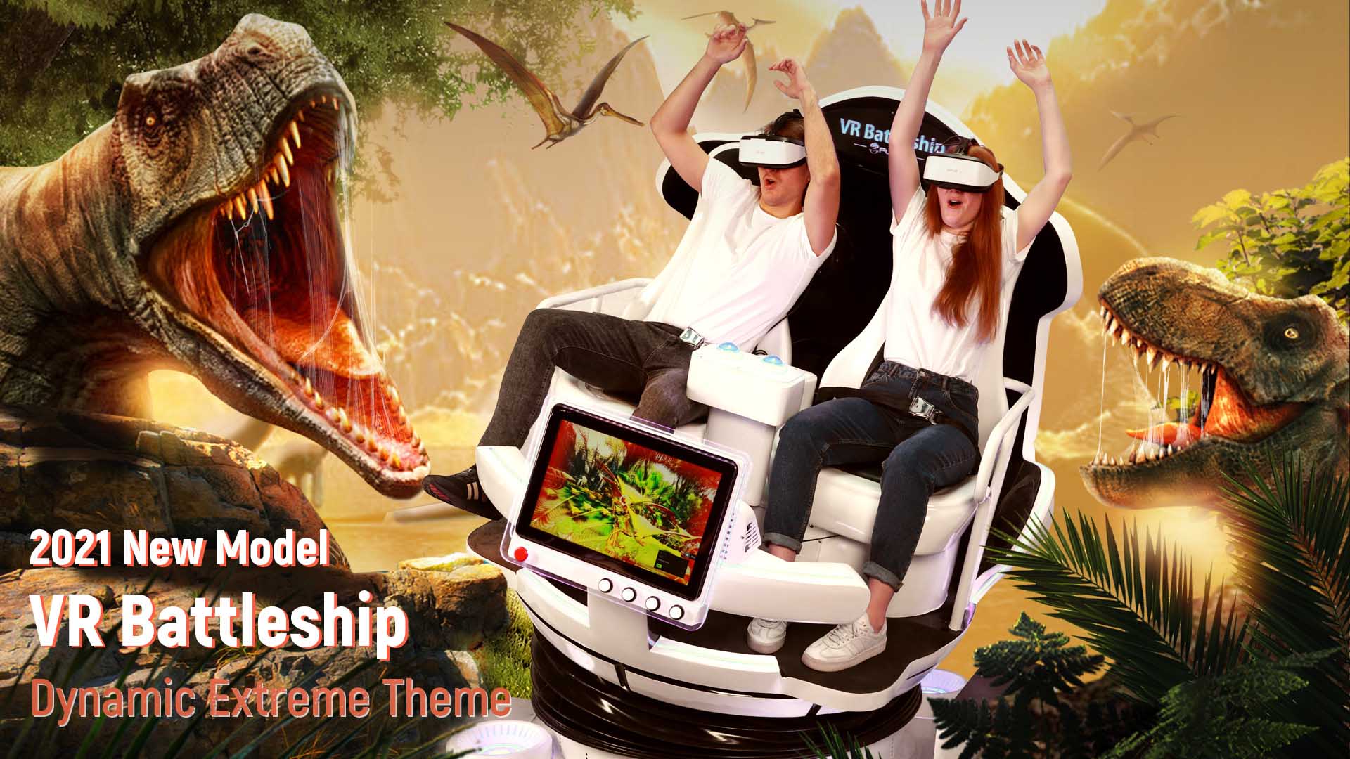 220V Multiplayers 9D VR Simulator With VR Headset High Standard Shipping Packing