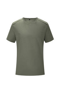 T-<span class=keywords><strong>shirt</strong></span> en polyester tricoté uni résistant aux plis avec protection <span class=keywords><strong>anti</strong></span>-<span class=keywords><strong>UV</strong></span>, séchage rapide, respirant, idéal pour la <span class=keywords><strong>randonnée</strong></span>, la pêche et le jardinage - Product Image 2