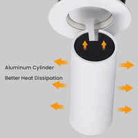 Spot LED commercial moderne 5W 360 Angle réglable extensible rotatif encastré monté Downlight Anti-éblouissement