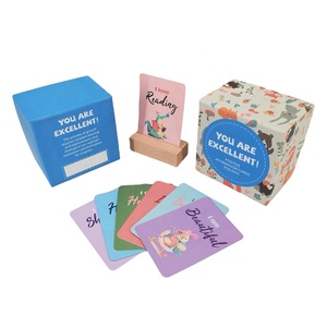 Anpassbare tägliche Bestätigung karte für Frauen Selbstpflege Positiver achtsamer Stand Holzkiste Gedrucktes Logo Mental Health Paper Deck - Product Image 4