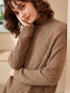 ATOPTEX <strong>Turtle</strong> <strong>Neck</strong> Rib Knit Warm Woolen Sweater for <strong>Women</strong> Fashion Wool Cashmere Sweater <strong>Women</strong> - Product Image 5