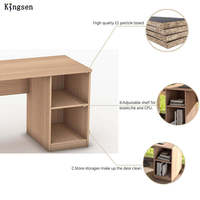 Meilleure vente bureau d'étude multifonction en bois blanc bureau d'ordinateur ergonomique moderne avec armoire pour salle d'étude