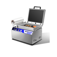 Machine d'emballage sous vide électrique pour barquettes alimentaires, machine d'emballage sous film sous vide manuelle