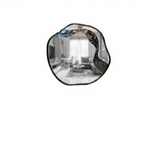 Miroir mural en acier inoxydable de haute qualité avec revêtement PVD durable, design artistique pour mariage, écologique et léger - Product Image 1