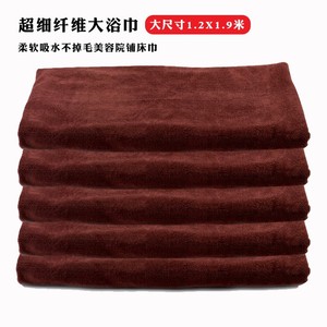 Serviettes de bain en microfibre 120cm X 190cm marron absorbantes et à séchage rapide pour salon de beauté et linge de lit - Product Image 5