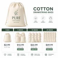 Vente flash - Sacs en lin blanc à cordon de serrage de la marque Olmeiiy pour les soins de la peau, pochette pour sérum avec fonction de sécurité et logo personnalisé