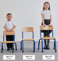 Chaise d'école moderne pour enfant en contreplaqué, avec fonction empilable, design durable pour la maternelle