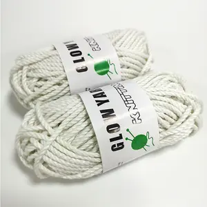 3ply 25m Factory wholesale new luminous yarn 3 mm glowing macrame cord for hand knitting be customized glow yarn