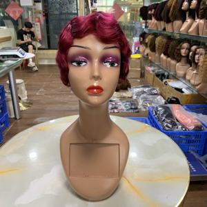 Peluca de Cabello Humano Rizado en Nueve Colores Diferentes, Producto al por Mayor, Peluca de Cabello Humano Barata Hecha a Máquina - Product Image 4