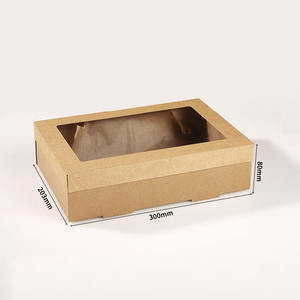 Afhaallocaties voor zoete gebakjes en picknickboxen, milieuvriendelijke kraftdozen met transparant deksel - Product Image 6