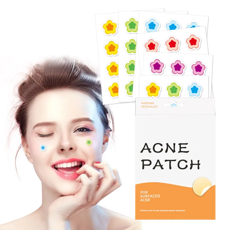 Patch per la guarigione dei brufoli dell'acne del fiore patch per brufoli oem trattamento idrocolloide del punto zit