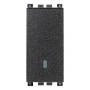 Invertitore 1P 16AX Grigio 4.1x2.8x5.3 Cm <b>Push</b> <b>Button</b> <b>Switch</b> - Product Image 1