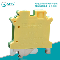 Borniers de connecteur de câblage de terre à vis de haute qualité UTL 6mm avec pied en métal PE USLKG6N