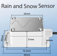 HANZ 304 Pelat Detektor Penginderaan Hujan dan Salju dari Baja Tahan Karat dengan Pemanas Anti-beku Output RS-485 -40~80