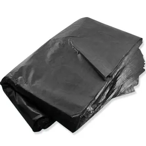 Toptan özel baskılı Logo çöp torbaları biyobozunur siyah ev çöp torbası rulo bolsas de basura