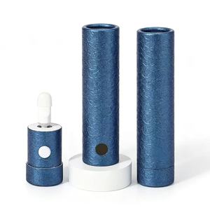 Boîte d'emballage cylindrique avec estampage à chaud doré, boîte en papier avec fermeture à boucle de sécurité pour enfants pour cosmétiques et huiles essentielles - Product Image 3