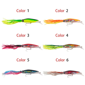 เหยื่อตกปลาแบบจมน้ำ สีสันสวยงาม รูปทรงปลาหมึก ขนาด 23 ซม./38 กรัม เหยื่อปลอมชนิดแข็ง - Product Image 2